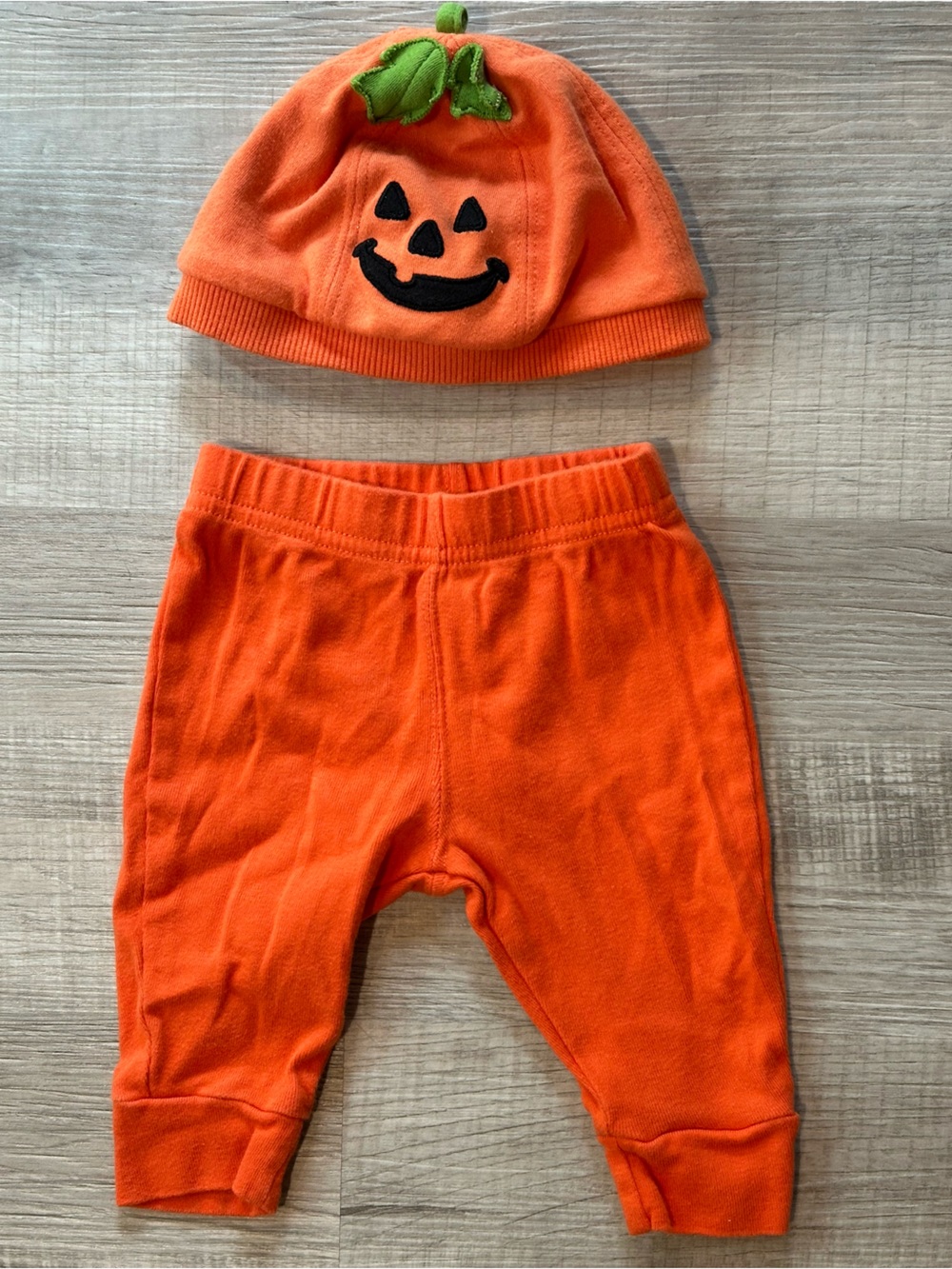 Pumpkin Jack O Lantern Baby Set - Hat & Pants - Halloween - Picture 2 of 4